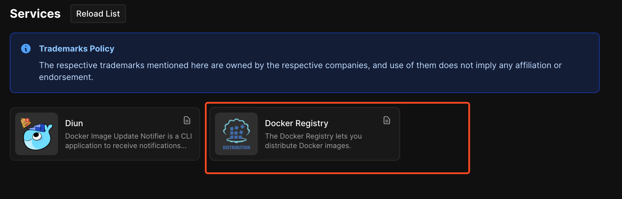 Despliegue de Registro Docker con un solo clic en Coolify Servicio de un solo clic de Registro Docker de Coolify